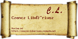 Czencz Libériusz névjegykártya